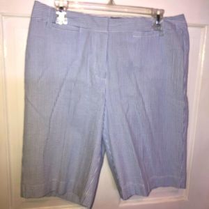 Chadwicks blue and white seersucker shorts size 10